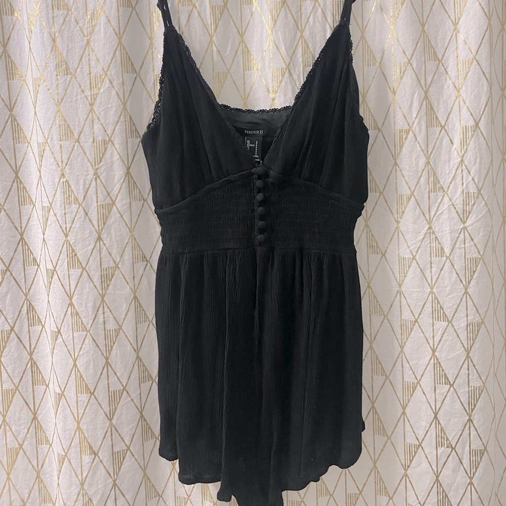 Black boho romper